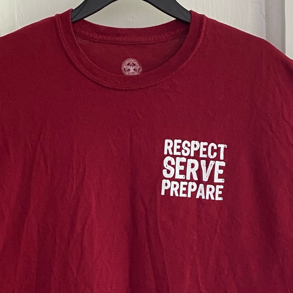 Boy Scouts Of America Burgundy Graphic Tee Shirt Men's Size XL - Picture 3 of 6